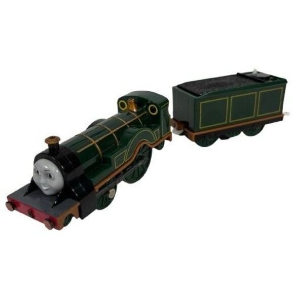 Thomas & Friends Trackmaster EMILY Train Motorized w/Tender Car Green 2006 VIDEO - Picture 1 of 14